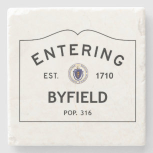 Skrivande in Byfield Massachusetts Underlägg Sten