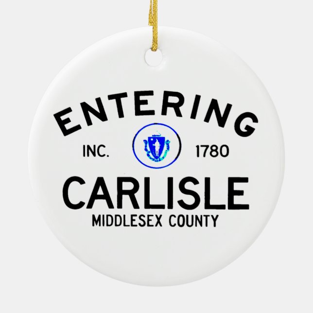 Skrivande in Carlisle Julgransprydnad Keramik (Baksidan)