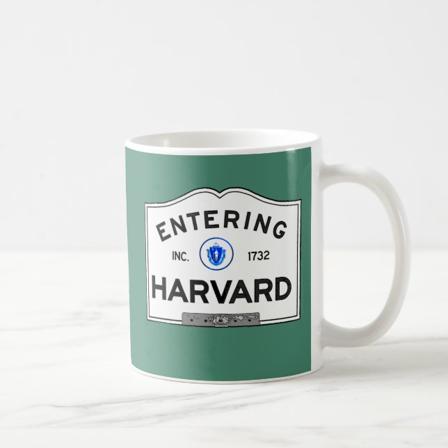 Skrivande in Harvard Kaffemugg (Höger)