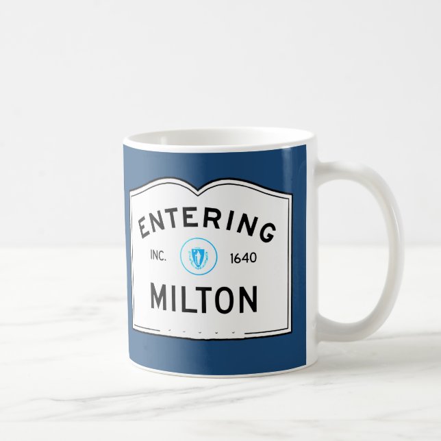 Skrivande in Milton Kaffemugg (Höger)