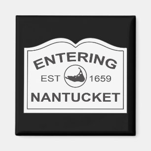 Skrivande in Nantucket Est. 1659 underteckna i Magnet