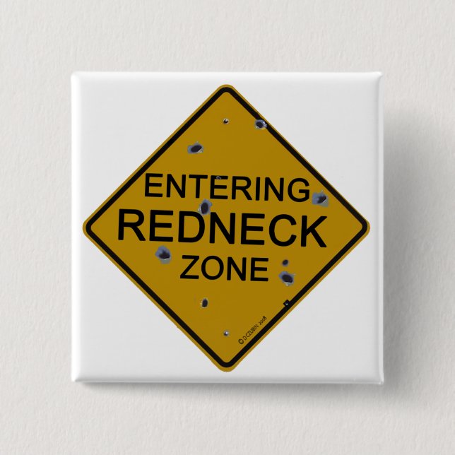 Skrivande in Redneckzon Knapp (Framsida)