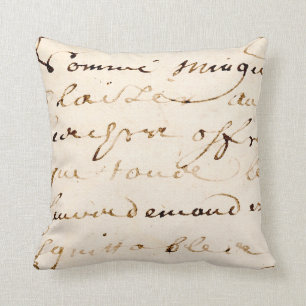 Skrivar det solbrända franska brev för vintage kudde