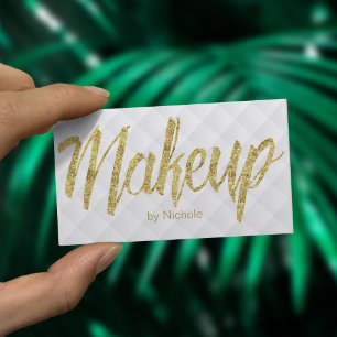 Skrivar modernt guld för Makeupkonstnären lyx Visitkort