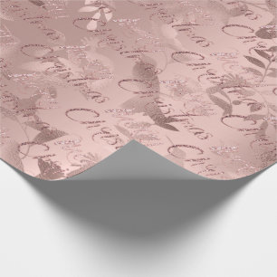 Skrivar rosa blom- glitter för god jul stugan presentpapper