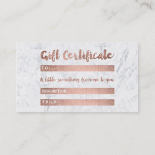 Skrivar rosa guld- skönhet för presentkortet rabattkort