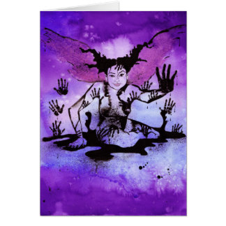 "Skrivar ut" bläckfekortet Hälsningskort