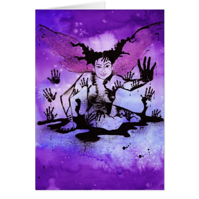 "Skrivar ut" bläckfekortet Hälsningskort (Framsidan)