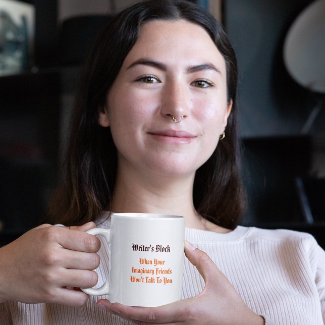 Skrivarblock Funny Citat Humor Tea Coffee Mugg (Writers Block Funny Quote Humor Tea Coffee Mug)