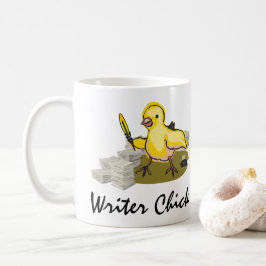 SkrivarChick med Papper, ludd och Bläck Kaffemugg