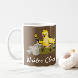 SkrivarChick med Papper, ludd och Bläck Kaffemugg