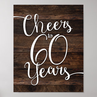 SKRIVARE FÖR Rustik Chic TILL 60 ÅRS Skriv ut Poster