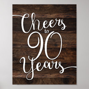 SKRIVARE FÖR Rustik Chic TILL 90 ÅRS Skriv ut Poster