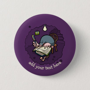 Skrivare för tyst Tecknad eller Student med Bokar Knapp