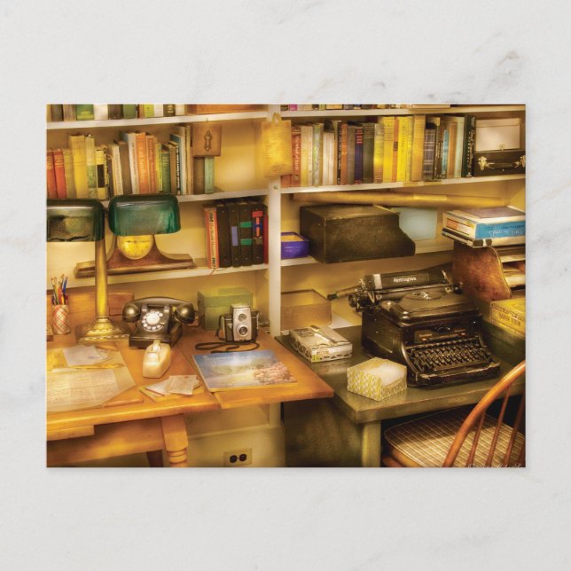 Skrivare - Skrivarens skrivbord Vykort (Framsida)