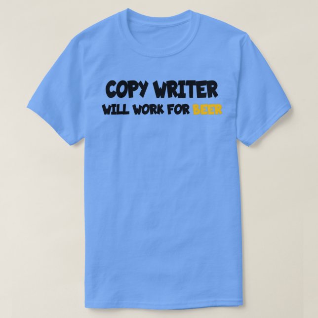 Skrivaren kommer att arbeta för öl t shirt (Design framsida)