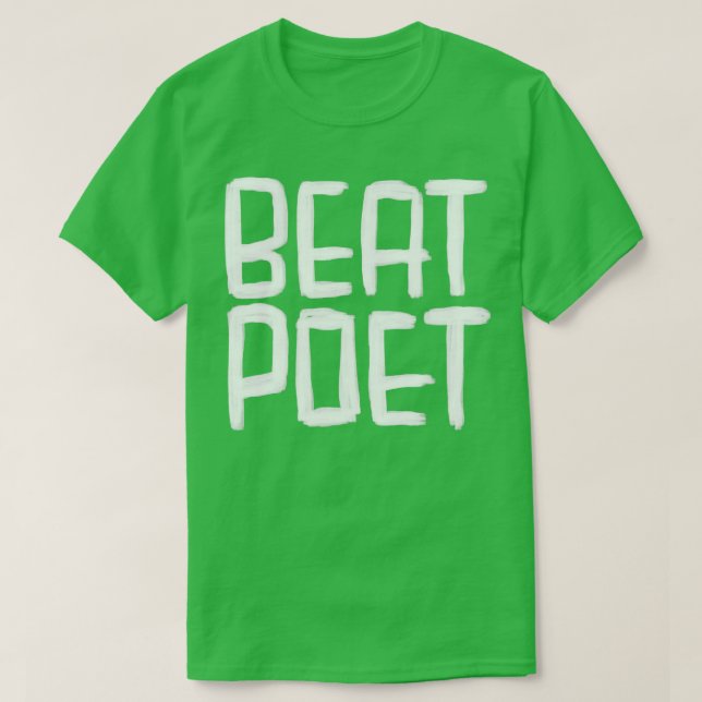 Skrivarens litteraturbeat poet t shirt (Design framsida)