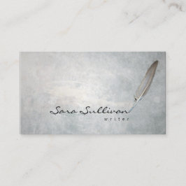 Skrivarens Quill Pen Grunge Struktur BusinessCard Visitkort