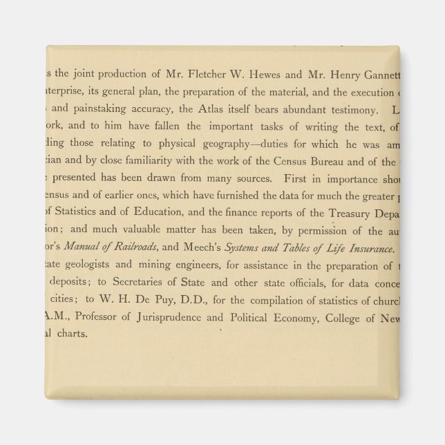 Skrivarens statistiska atlas magnet (Framsidan)