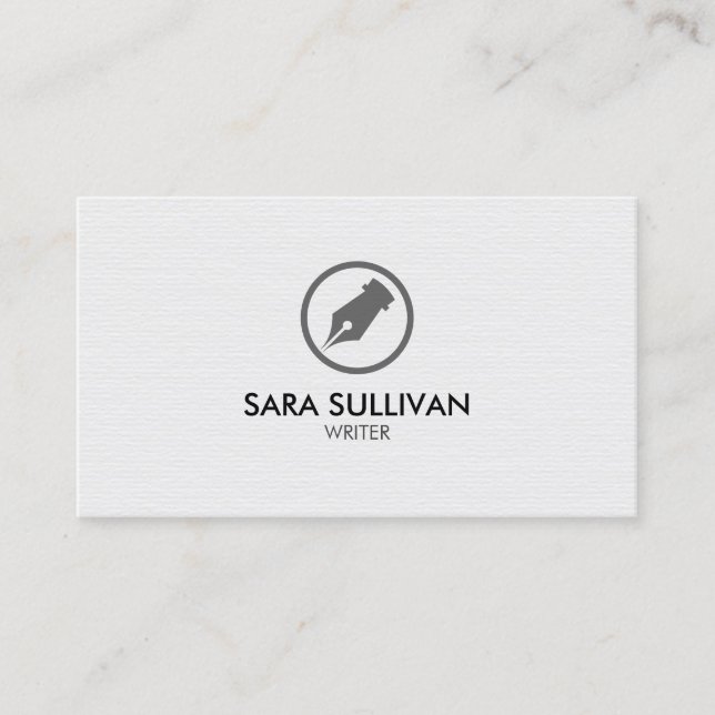 Skrivarförfattare Visitkort (Framsida)