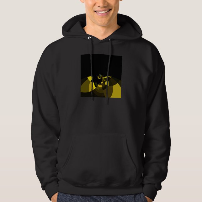 Skrivargrafik för svartvit och Guld-vektorgrafik i Sweatshirt (Framsida)