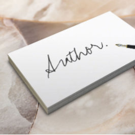 Skrivarhandskriftsskript för författare för Freela Visitkort