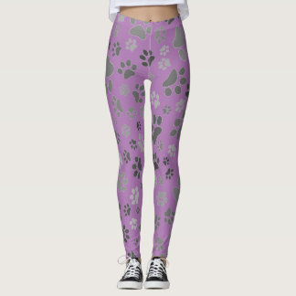 Skrivarkopplingar för dam Paw-utskrift Leggings