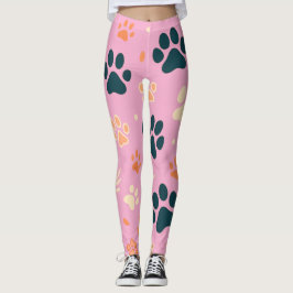 Skrivarkopplingar för uppspelningsfärg | Cute Hund Leggings