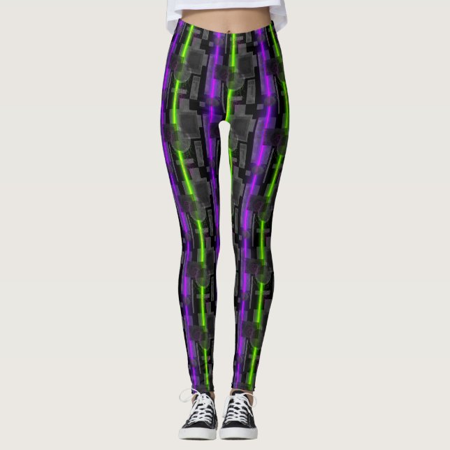 Skrivarlegeringar för Cyberpunk Power Source Laser Leggings (Framsida)