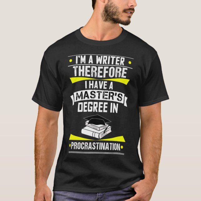 Skrivarmasterexamen i procrastination TShirt av T Shirt (Framsida)
