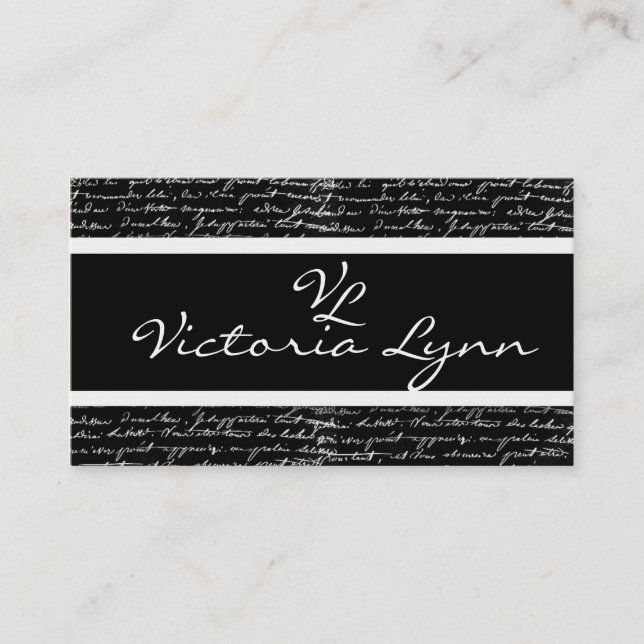 skrivat visitkort (Framsida)