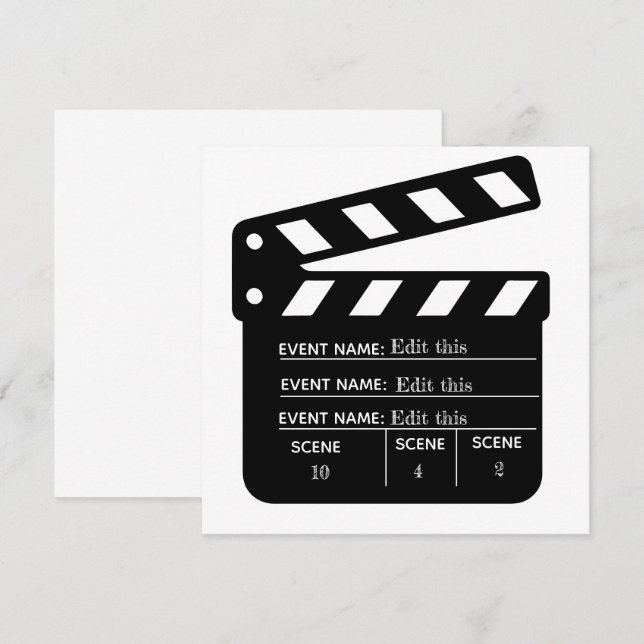 Skrivbar anpassad mall för filmklipp (Fram/baksida)