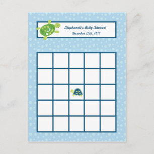 Skrivbar Bingo Card Turtle Reef Ocean Sea Turtle Inbjudan Vykort