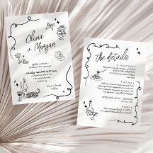 Skrivbar dörr allt i en bröllopsinbjudan