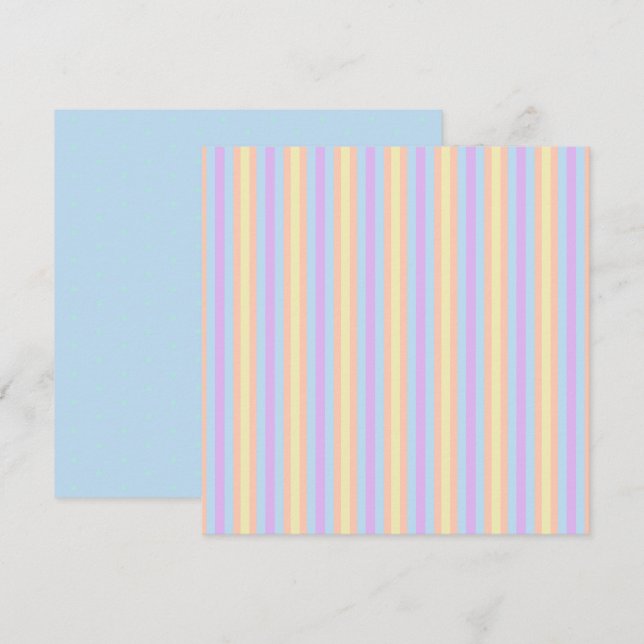 Skrivbar Pastel Rainbow Spots & Rand Scrapbook Inbjudningar (Fram/baksida)