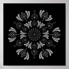 Skrivbar pricka på din egen Mandala-mall Poster