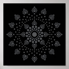 Skrivbar pricka på din egen Mandala-mall Poster