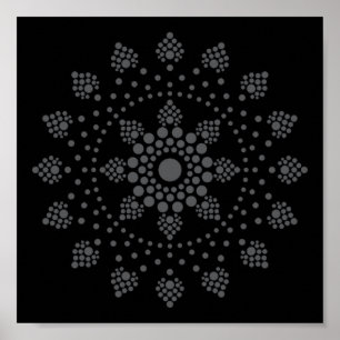 Skrivbar pricka på din egen Mandala-mall Poster