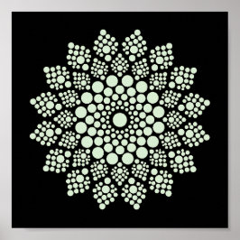 Skrivbar pricka på din egen Mandala-mall Poster