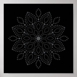 Skrivbar pricka på din egen Mandala-mall Poster