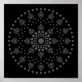 Skrivbar pricka på din egen Mandala-mall Poster