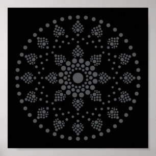 Skrivbar pricka på din egen Mandala-mall Poster