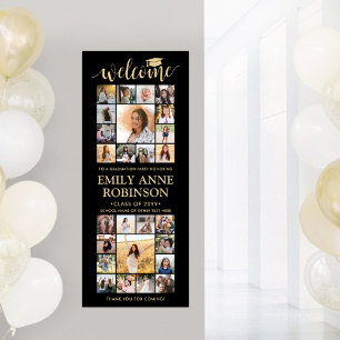 Skrivbar välkomstsamling i Studenten, Black & Guld Poster