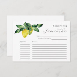 Skrivbara mottagarkort för vattenfärgslemonger inbjudningar