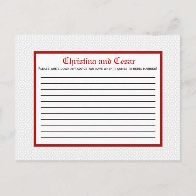 Skrivbart Advice Card Grått Red Forme Print Rådkort (Framsida)