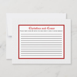 Skrivbart Advice Card Grått Red Forme Print Rådkort