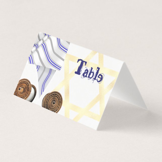 Skrivbart Bat mitzvah Bordsnummer-kort Kort (Framsida)