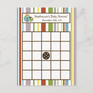 Skrivbart Bingo Card Jungle Tales Safari Inbjudan Vykort