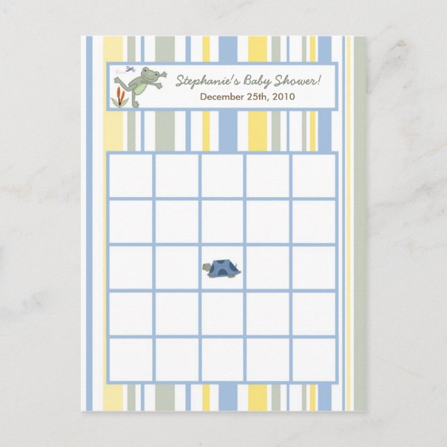 Skrivbart blått blåkort från grovsköldpaddsbin Dra Inbjudan Vykort (Framsida)