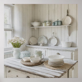 Skrivbart foto Shabby chic Kitchen Modern Poster